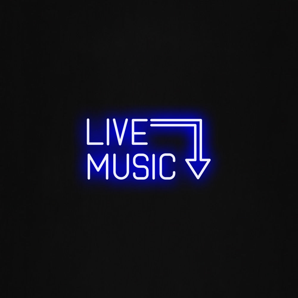 LIVE MUSIC LED Neon Sign