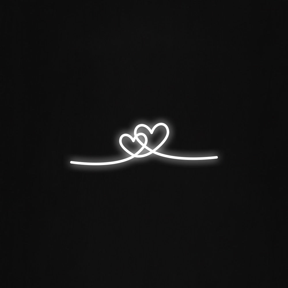 Double Hearts LED Neon Sign