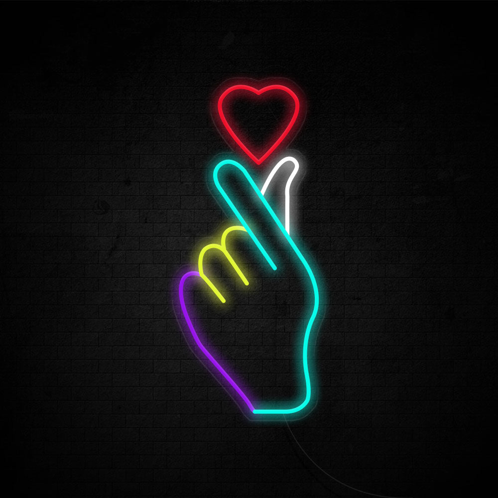 finger heart LED Neon Sign