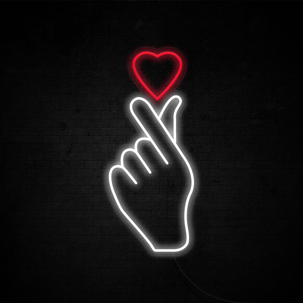 finger heart LED Neon Sign
