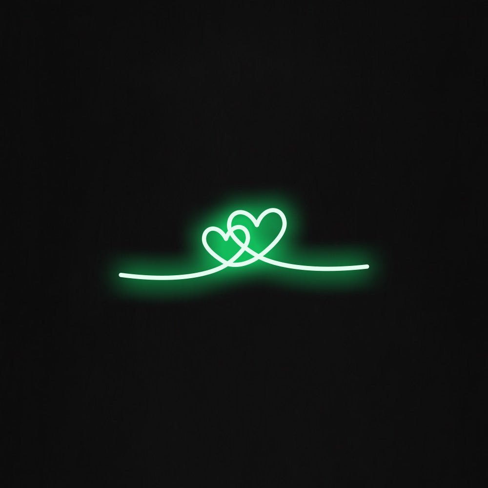 Double Hearts LED Neon Sign
