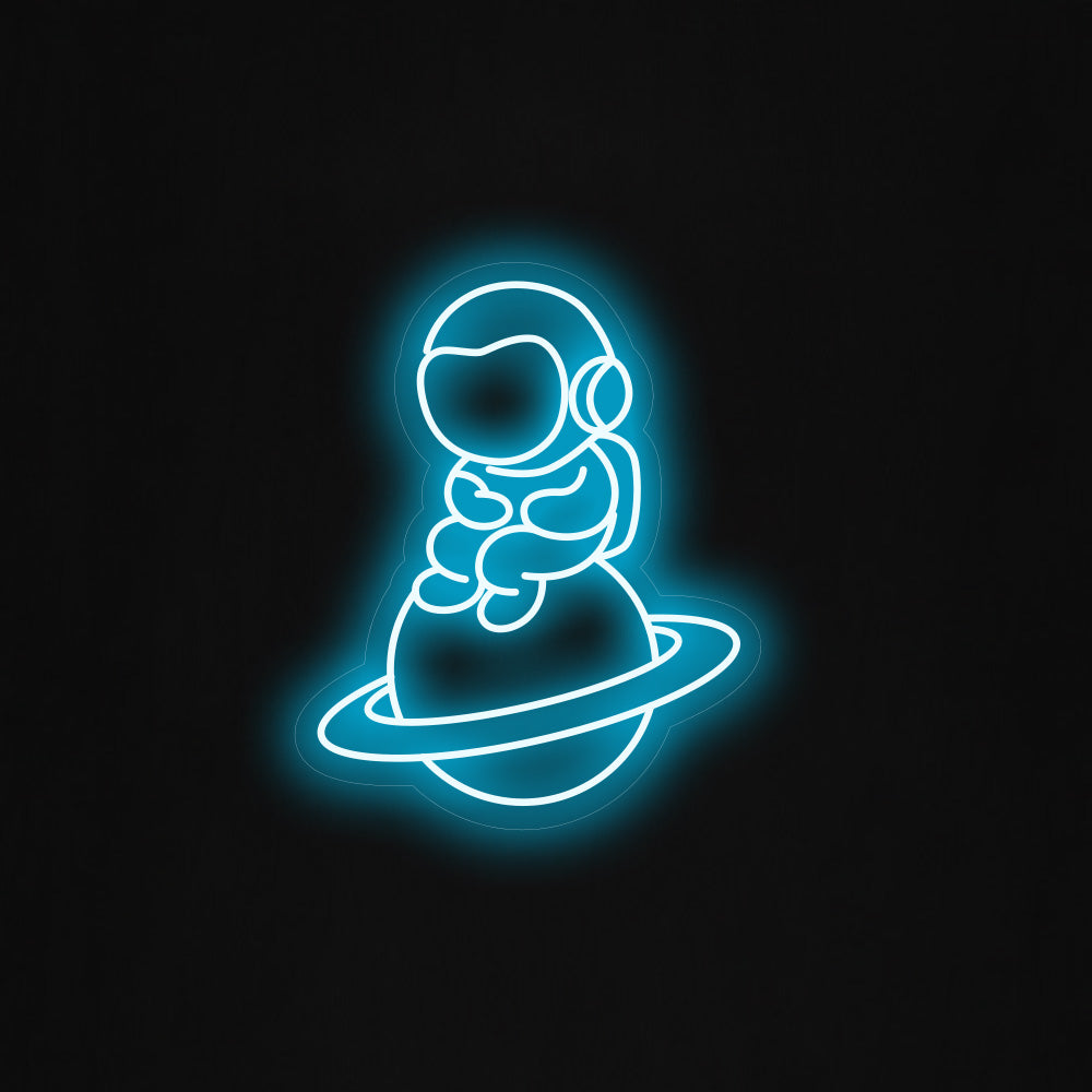 Astronaut Planet LED Neon Sign
