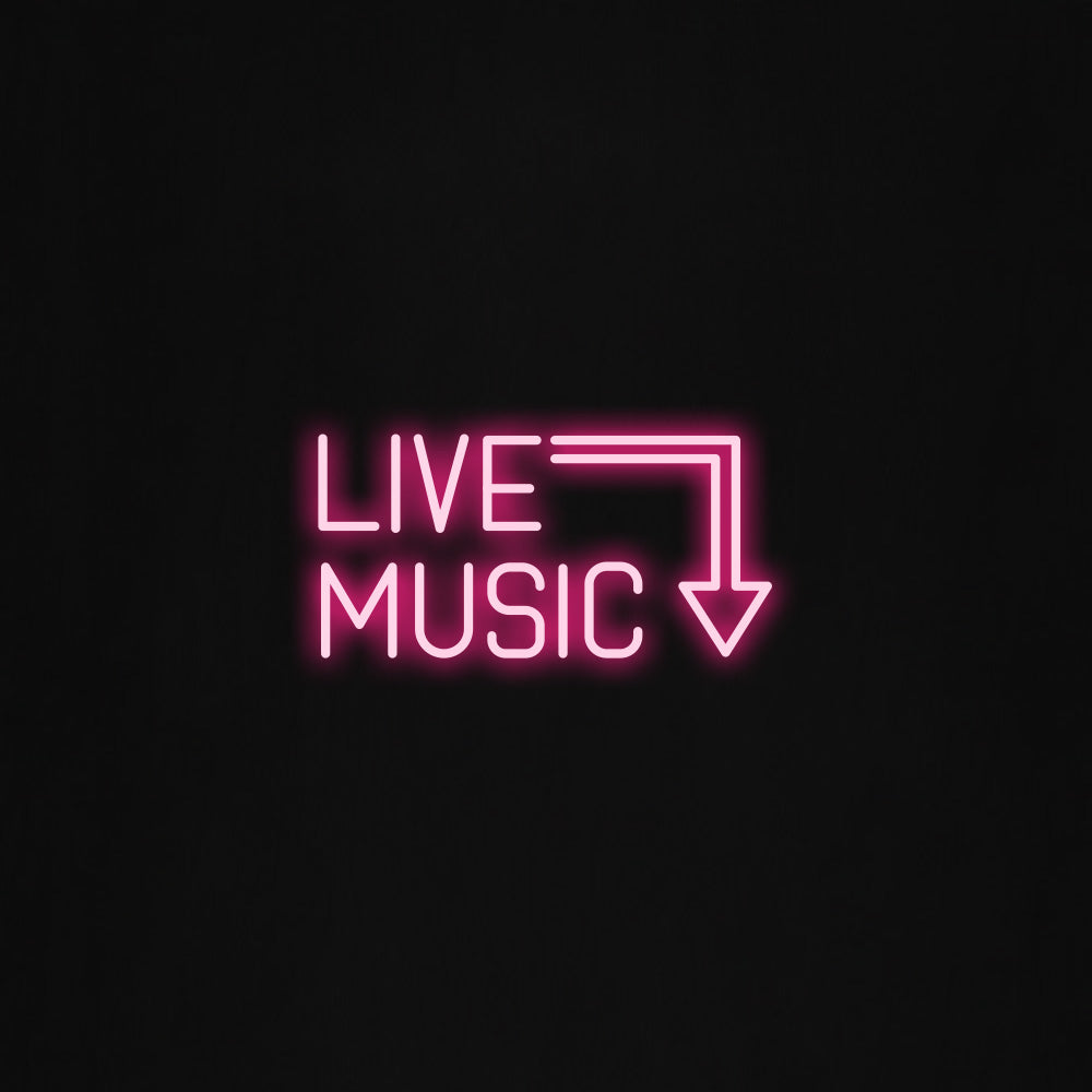 LIVE MUSIC LED Neon Sign