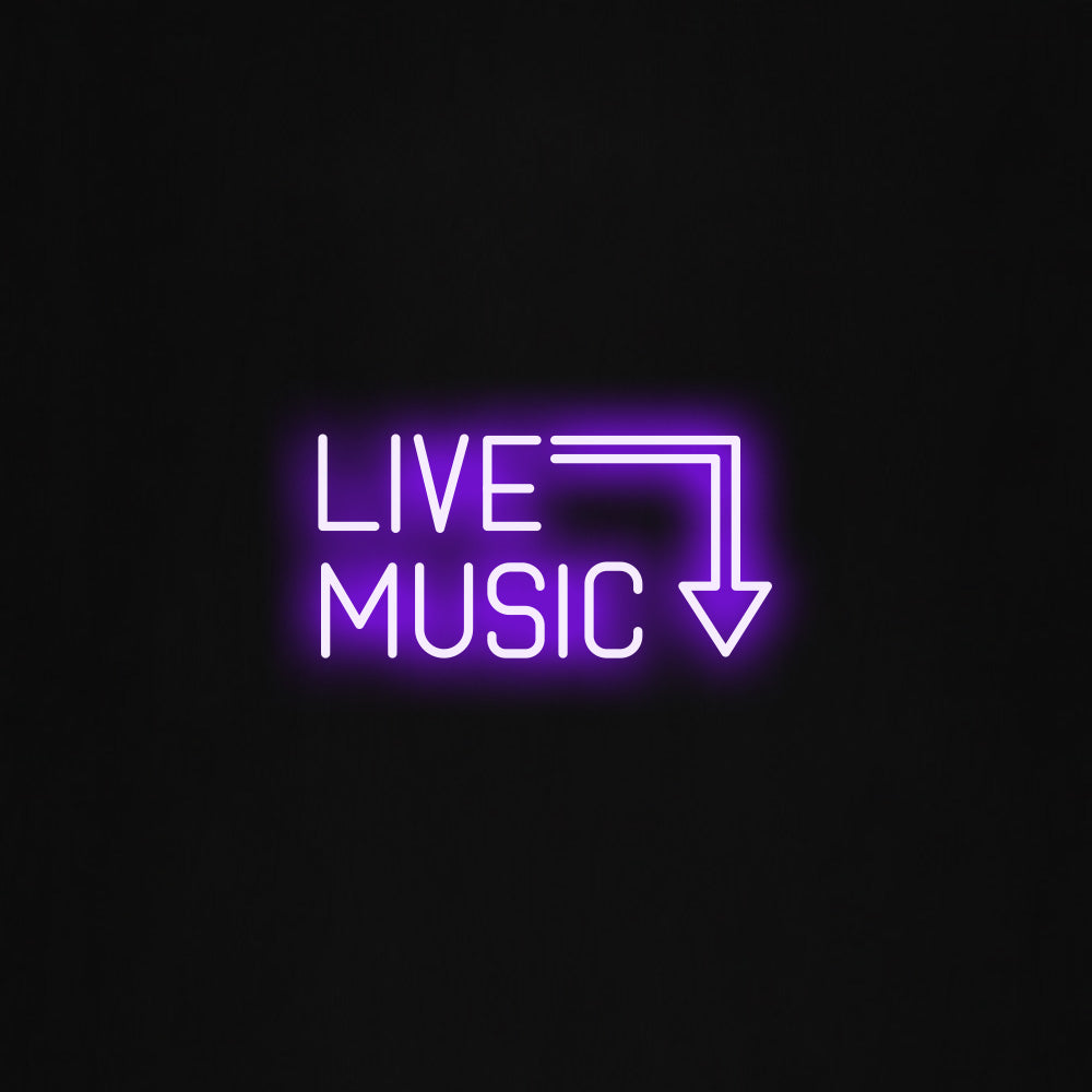 LIVE MUSIC LED Neon Sign