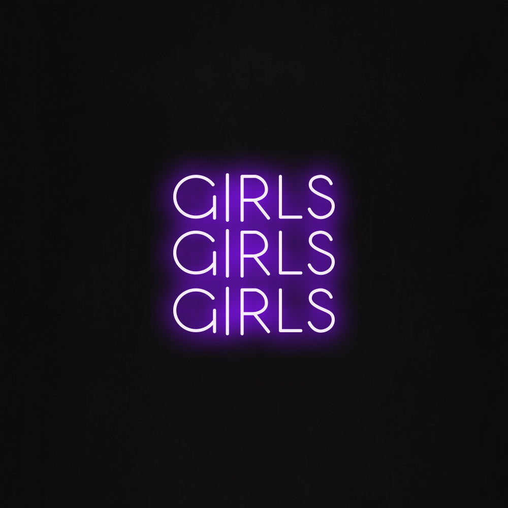 girls girls girls LED Neon Sign