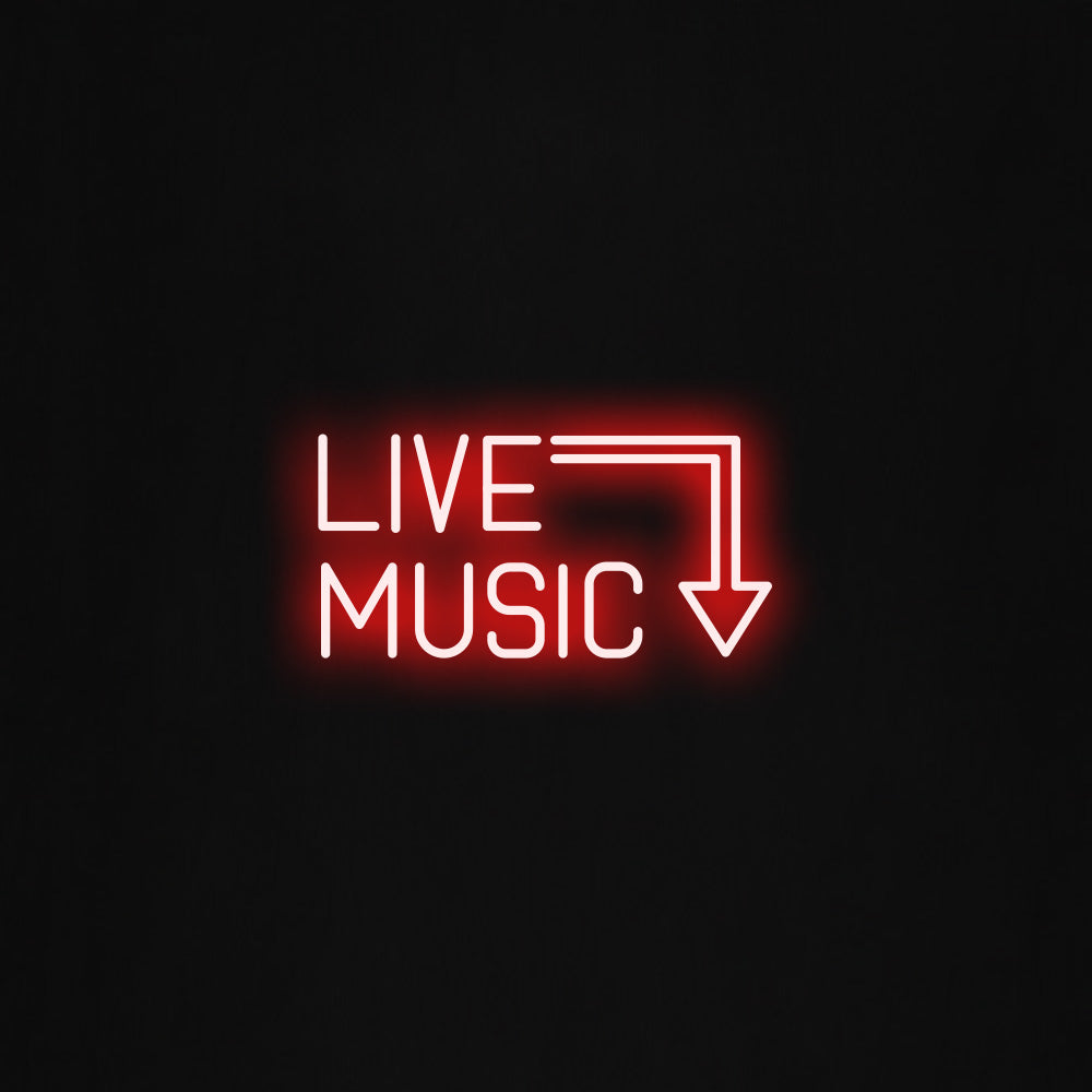 LIVE MUSIC LED Neon Sign