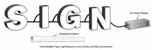 Illuminated Letter Wiring Options - Plug-and-Play vs. Standard Wire Connection