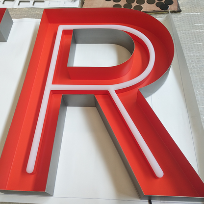 Custom Faux Acrylic Neon Channel Letters with Stainless Steel Backing – LED Storefront Sign for Shops, Restaurants & Salons