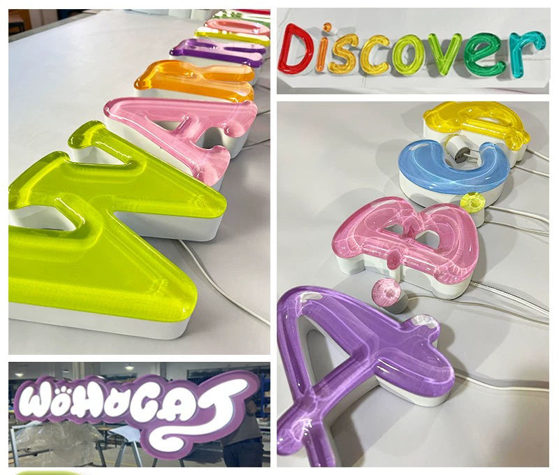 Custom 3D Jelly FaceLit letter sign —  Ideal for Coffee Shops, Restaurants, Beauty Salons, Corporate Businesses, and More