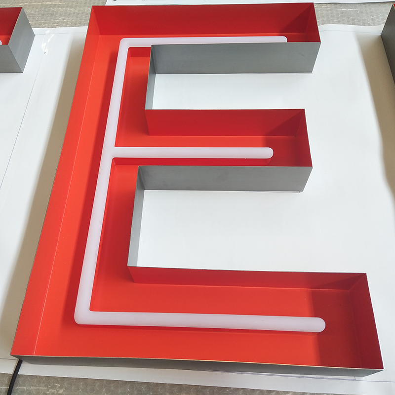 Custom Faux Acrylic Neon Channel Letters with Stainless Steel Backing – LED Storefront Sign for Shops, Restaurants & Salons
