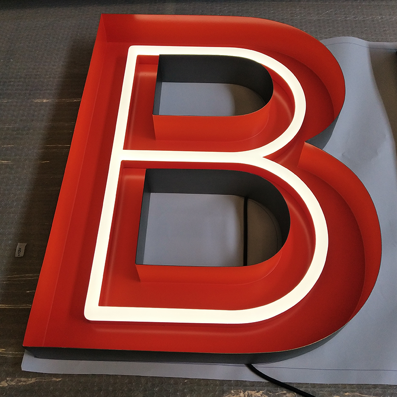 Custom Faux Acrylic Neon Channel Letters with Stainless Steel Backing – LED Storefront Sign for Shops, Restaurants & Salons