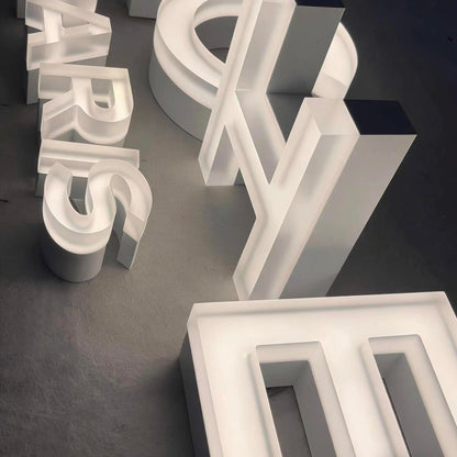 Custom 3D Frosted FaceLit letter sign — Storefront Advertising & Signage Production