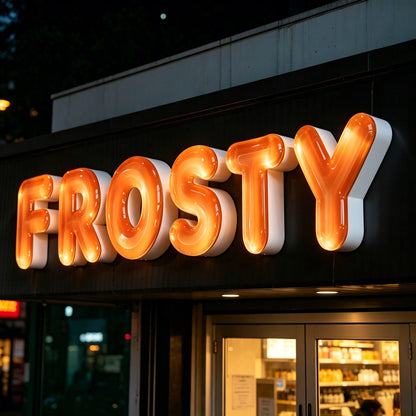 Custom 3D Jelly FaceLit letter sign —  Ideal for Coffee Shops, Restaurants, Beauty Salons, Corporate Businesses, and More