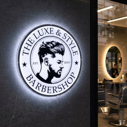 Custom Logo Business Neon Sign, Slim LED Light Box Sign for Business, Custom LED Logo Sign For Store Beauty Salon Nail Hair Studio