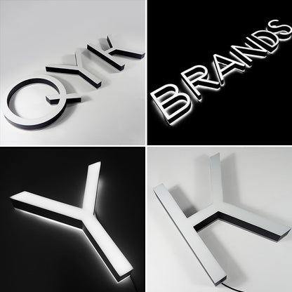 Acrylic Mini Channel Letters sign – Custom LED Illuminated Sign for Storefronts, Retail Shops, Salons & Indoor Business Branding