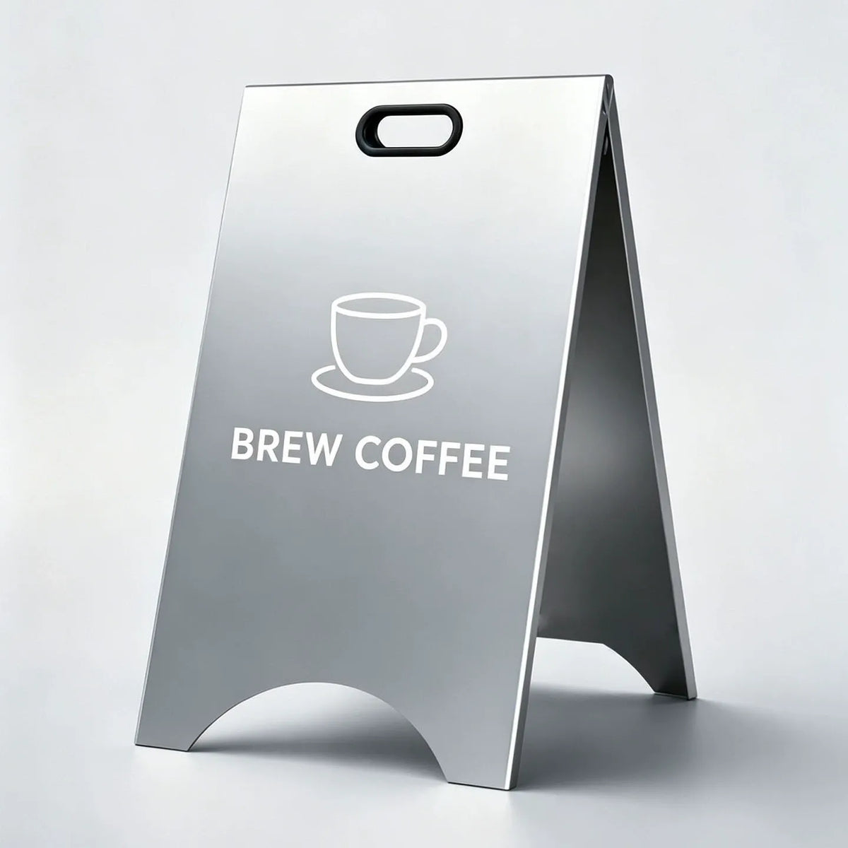 Custom Foldable Stainless Steel A-Frame Sidewalk Sign with Folded Edges