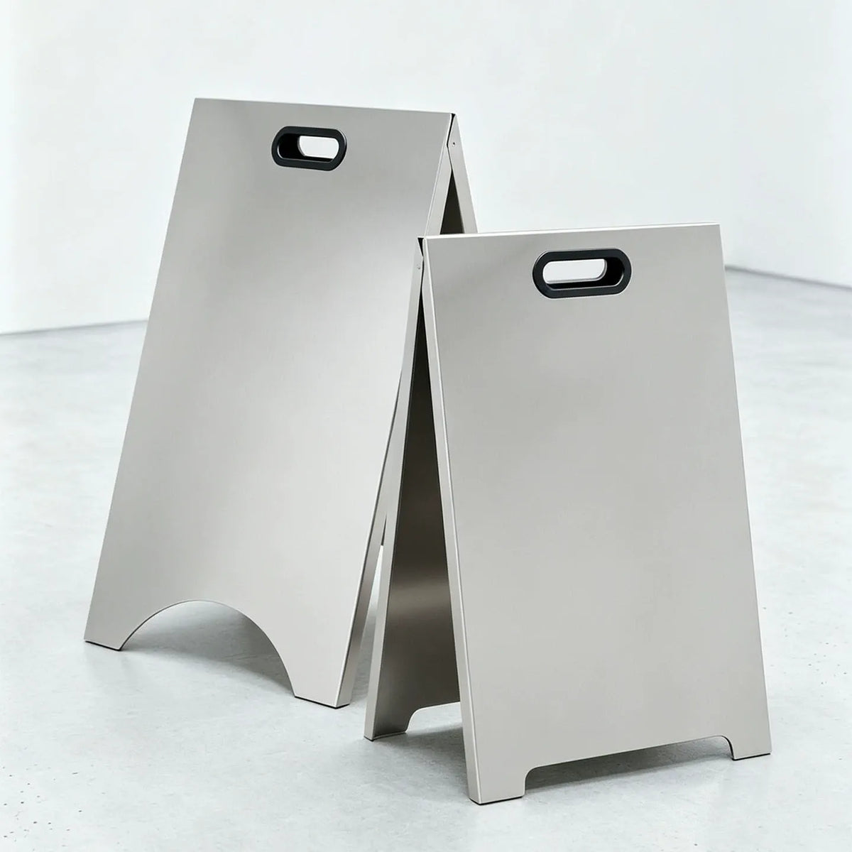 Custom Foldable Stainless Steel A-Frame Sidewalk Sign with Folded Edges