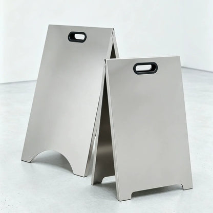 Custom Foldable Stainless Steel A-Frame Sidewalk Sign with Folded Edges