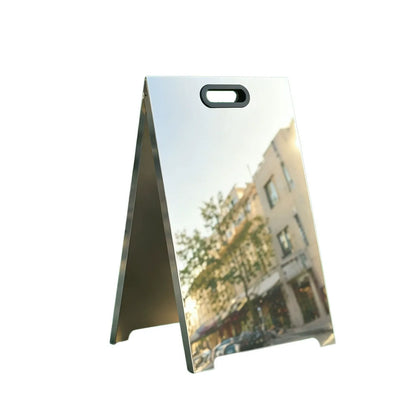 Custom Foldable Stainless Steel A-Frame Sidewalk Sign with Folded Edges