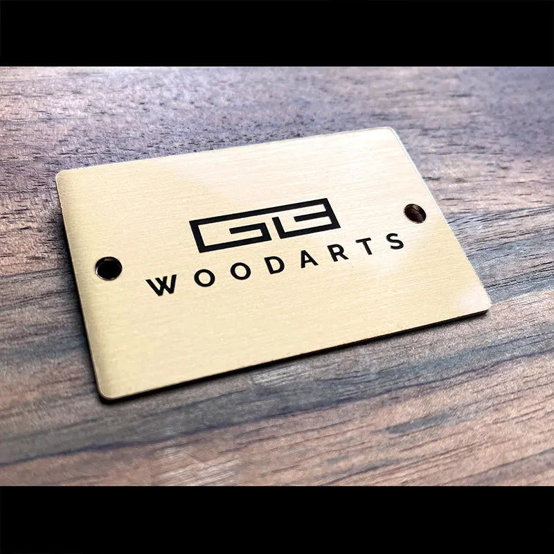 Custom Rectangular Brass Tags – Personalized Metal Labels with Logo & Text