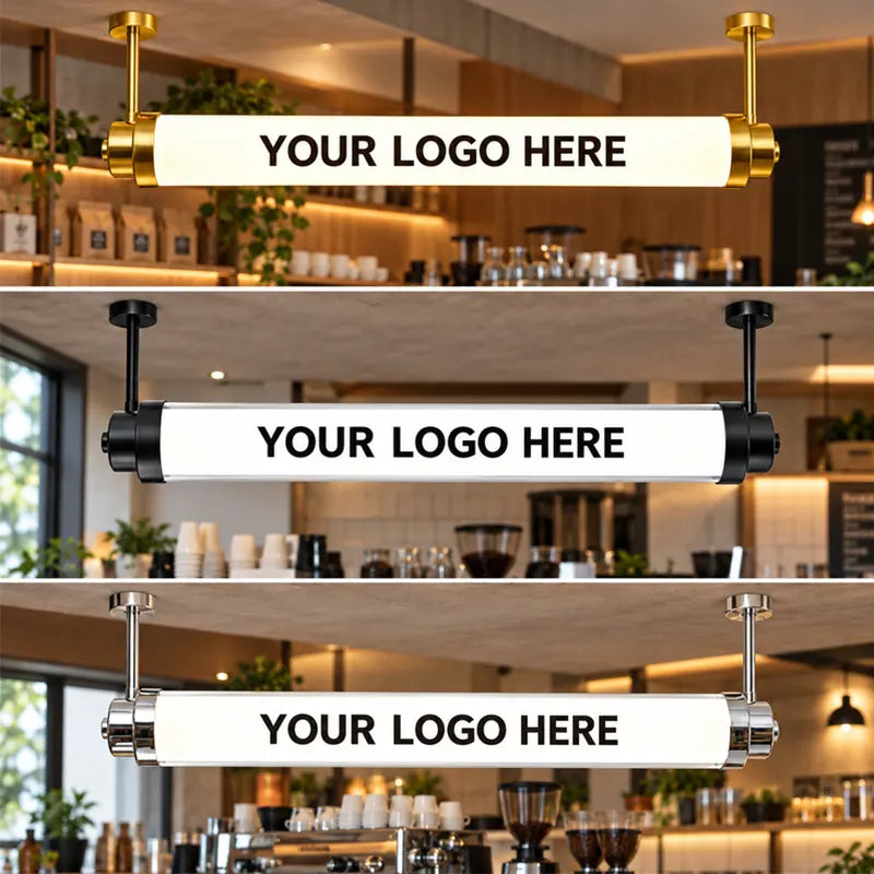 Custom Cylindrical LED Light Box Sign – Personalized Logo & Text