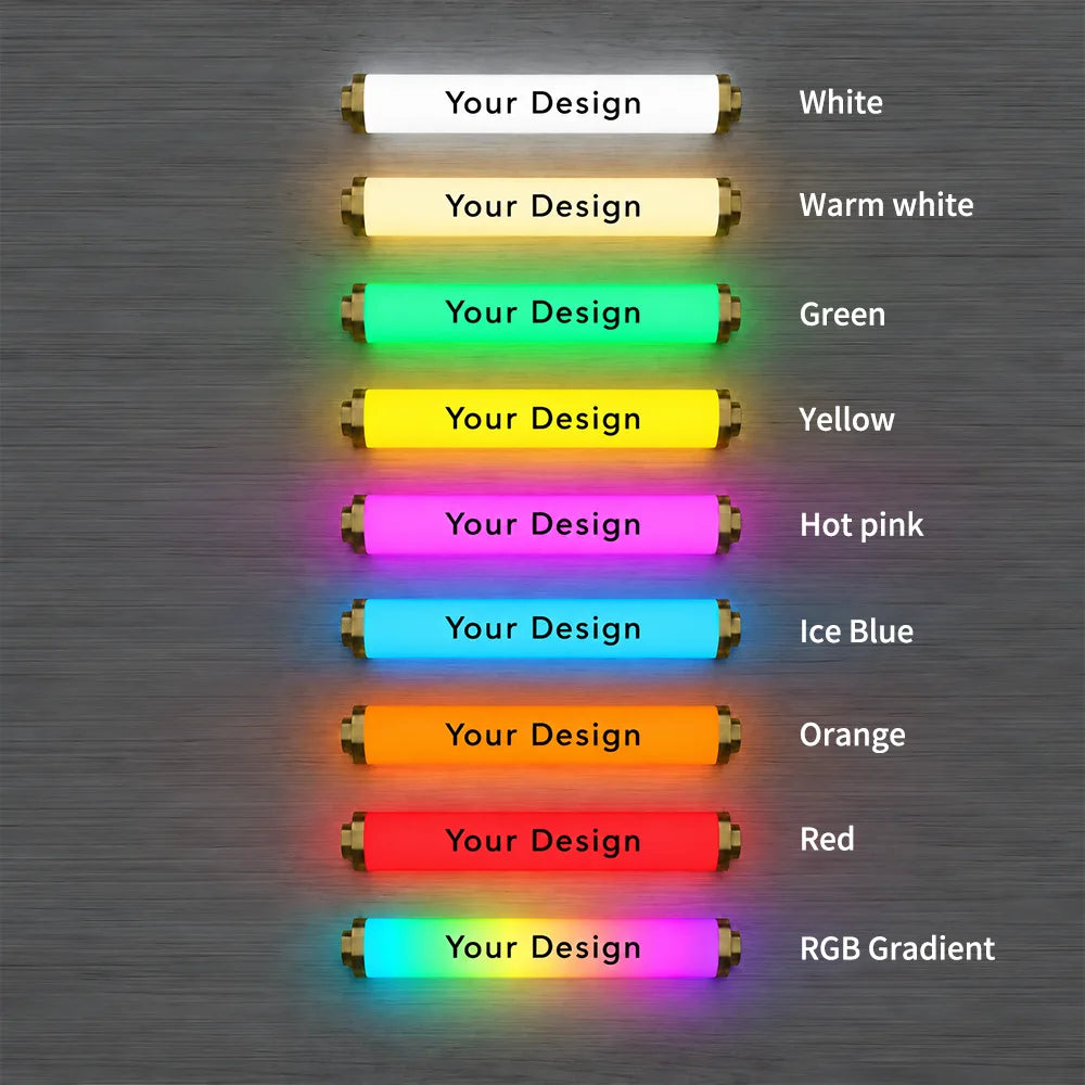 Custom Cylindrical LED Light Box Sign – Personalized Logo & Text