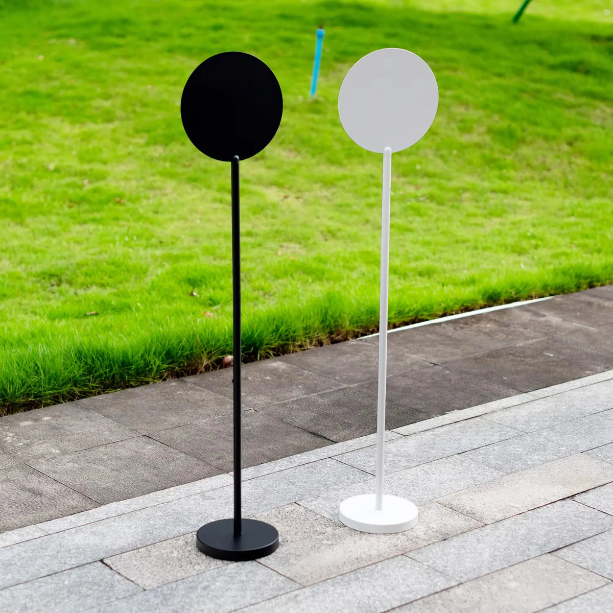 Custom Round Metal Freestanding Sign with Logo for Businesses & Events