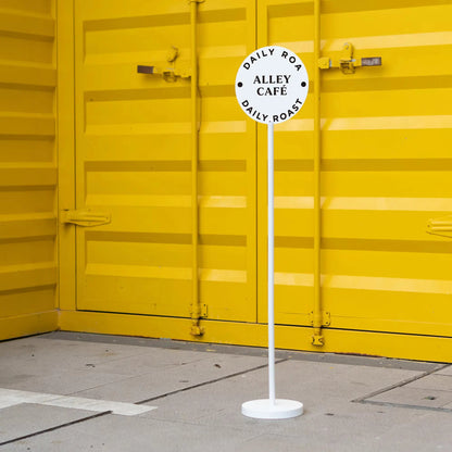 Custom Round Metal Freestanding Sign with Logo for Businesses & Events