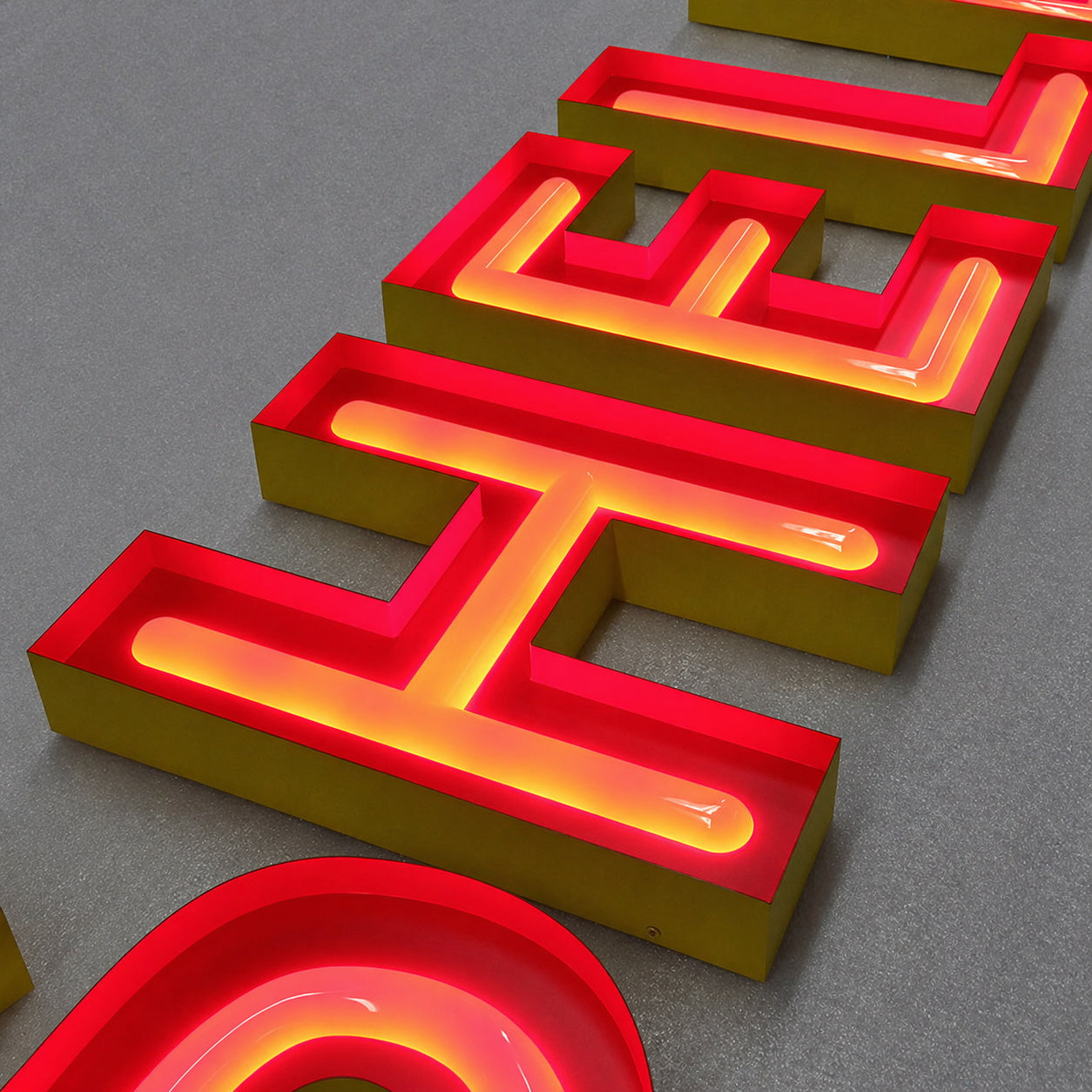 Custom Faux Acrylic Neon Channel Letters with Stainless Steel Backing – LED Storefront Sign for Shops, Restaurants & Salons
