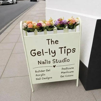 Custom Metal A-Frame Sign, Double-Sided Sidewalk Sandwich Board for Business
