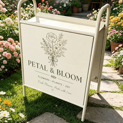 Custom Metal A-Frame Sign, Double-Sided Sidewalk Sandwich Board for Business