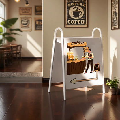 Custom Metal A-Frame Sign, Double-Sided Sidewalk Sandwich Board for Business