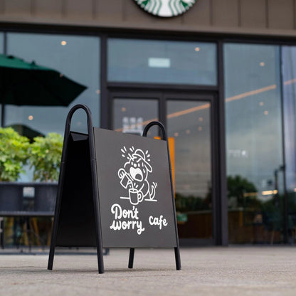 Custom Metal A-Frame Sign, Double-Sided Sidewalk Sandwich Board for Business