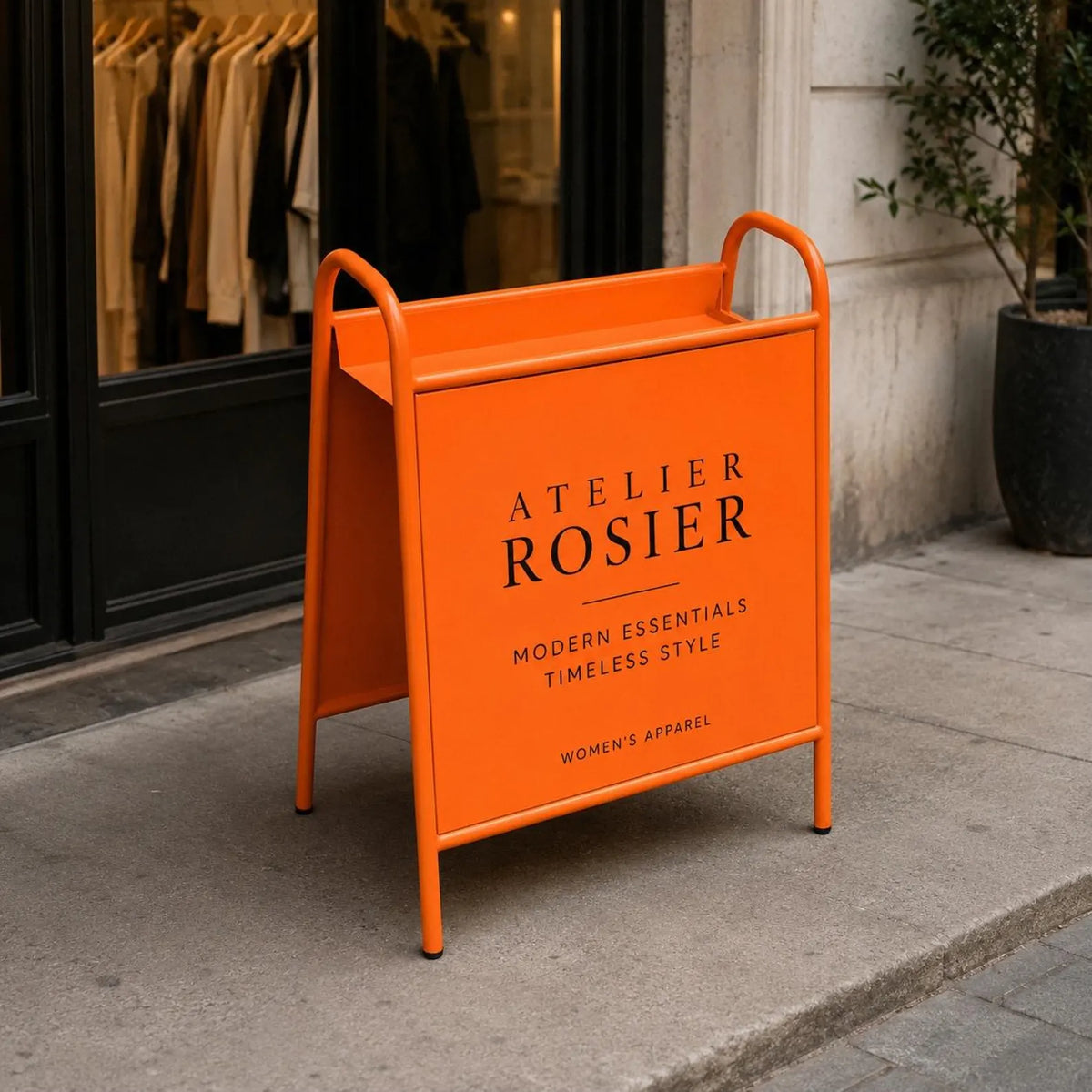 Custom Metal A-Frame Sign, Double-Sided Sidewalk Sandwich Board for Business