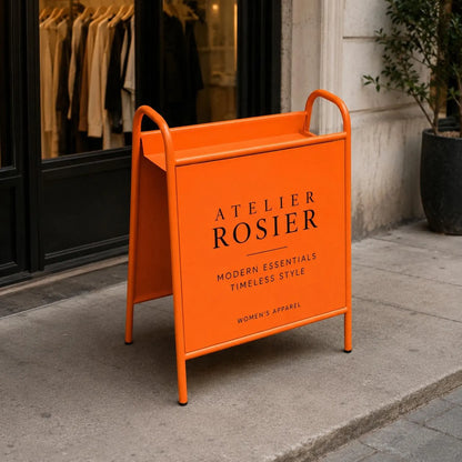 Custom Metal A-Frame Sign, Double-Sided Sidewalk Sandwich Board for Business