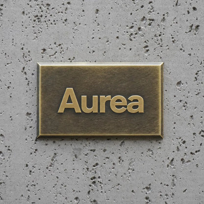 Custom Solid Brass Plaque, Personalized Engraved Nameplate, House Number & Address Sign