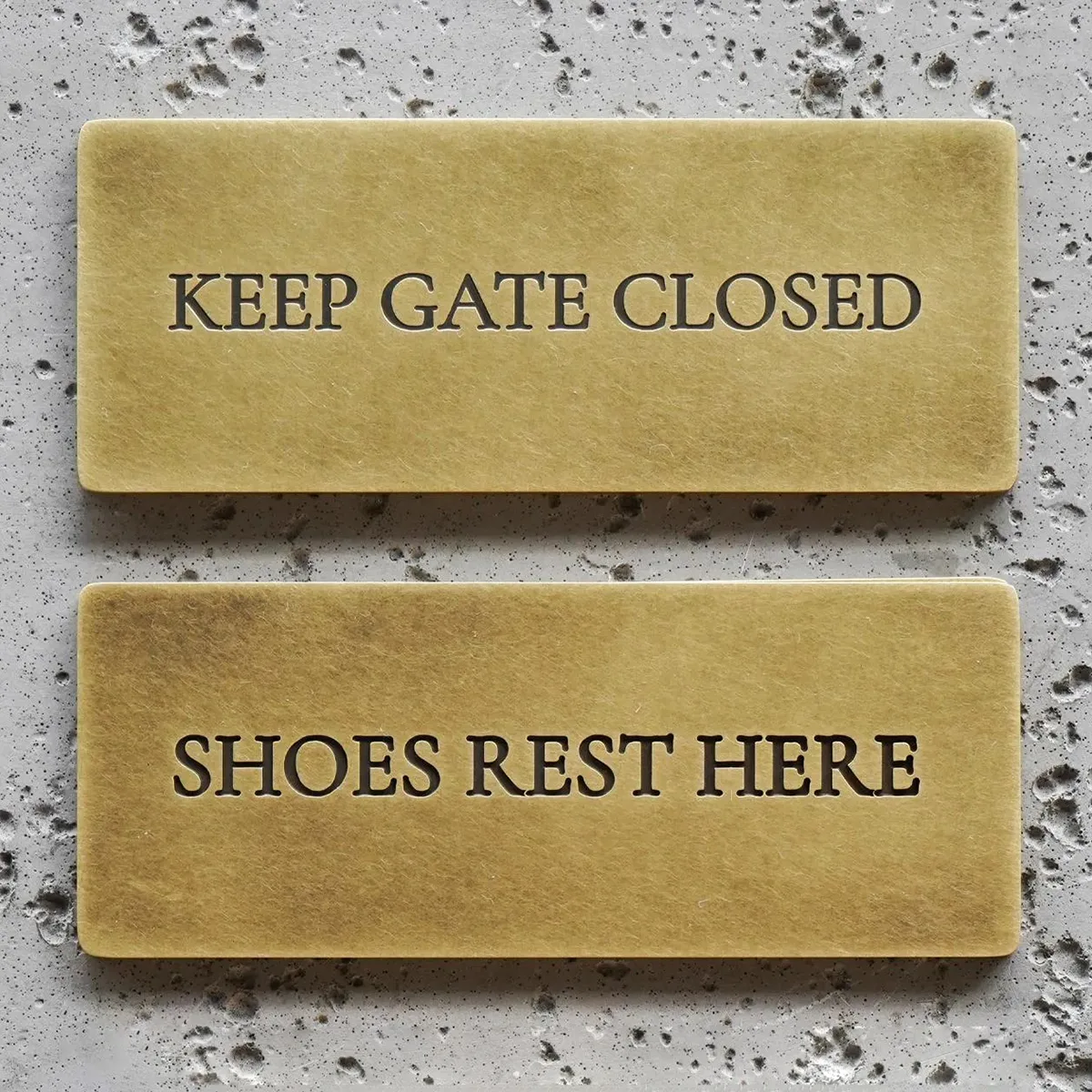 Custom Solid Brass Plaque, Personalized Engraved Nameplate, House Number & Address Sign