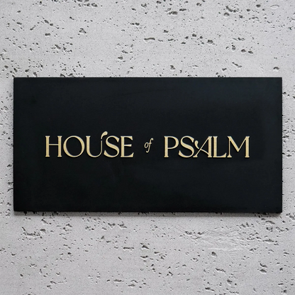 Custom Solid Brass Plaque, Personalized Engraved Nameplate, House Number & Address Sign