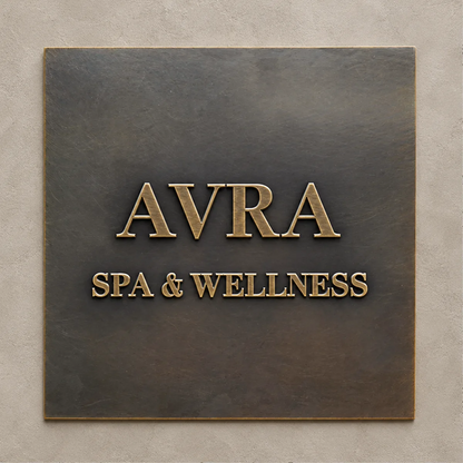 Custom Solid Brass Plaque, Personalized Engraved Nameplate, House Number & Address Sign