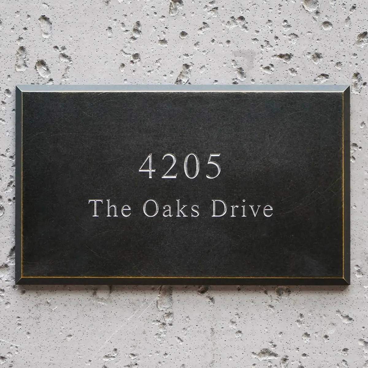Custom Solid Brass Plaque, Personalized Engraved Nameplate, House Number & Address Sign