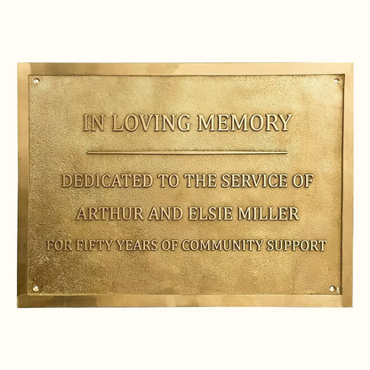 Custom Brass Plaque, Family Name Plaque, Personalized House Sign, Established Date Plaque, Memorial Plaque