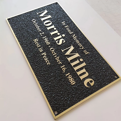Custom Brass Plaque, Family Name Plaque, Personalized House Sign, Established Date Plaque, Memorial Plaque