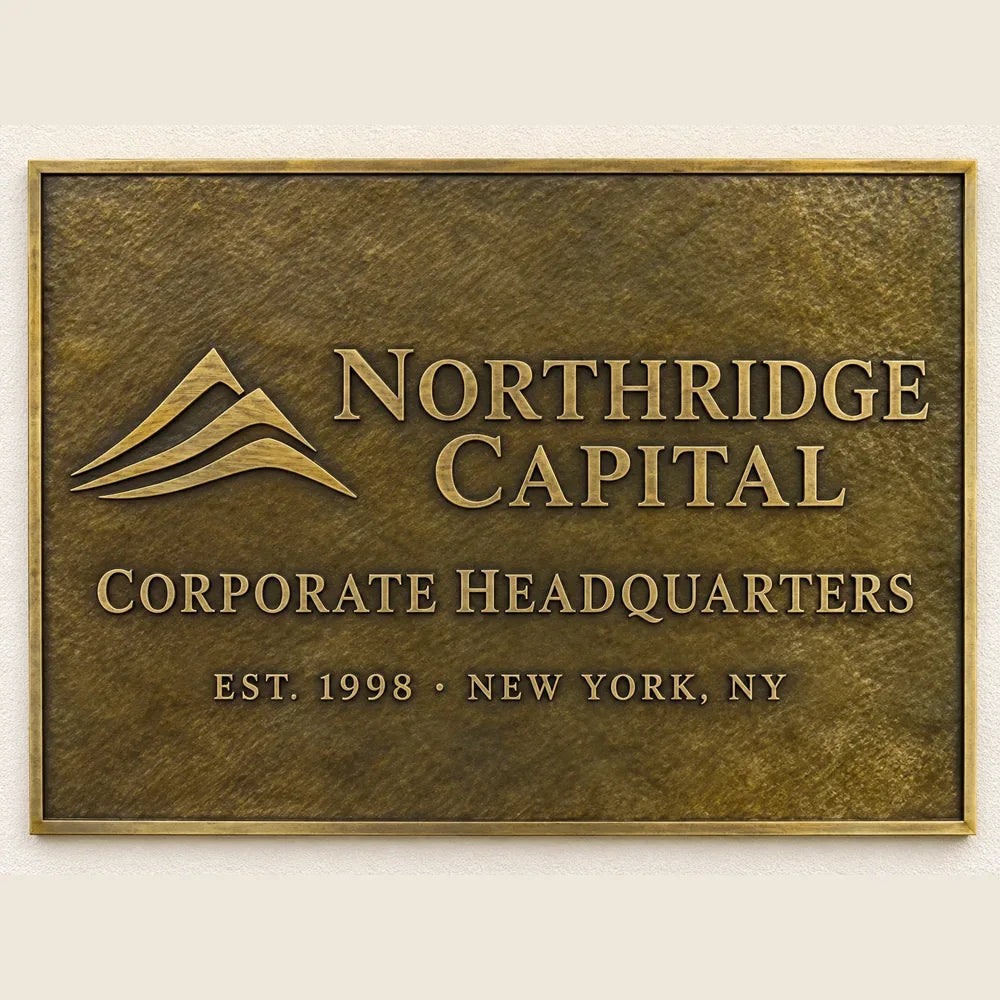 Custom Brass Plaque, Family Name Plaque, Personalized House Sign, Established Date Plaque, Memorial Plaque