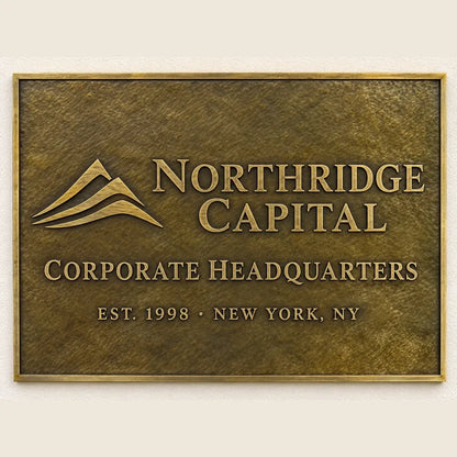 Custom Brass Plaque, Family Name Plaque, Personalized House Sign, Established Date Plaque, Memorial Plaque