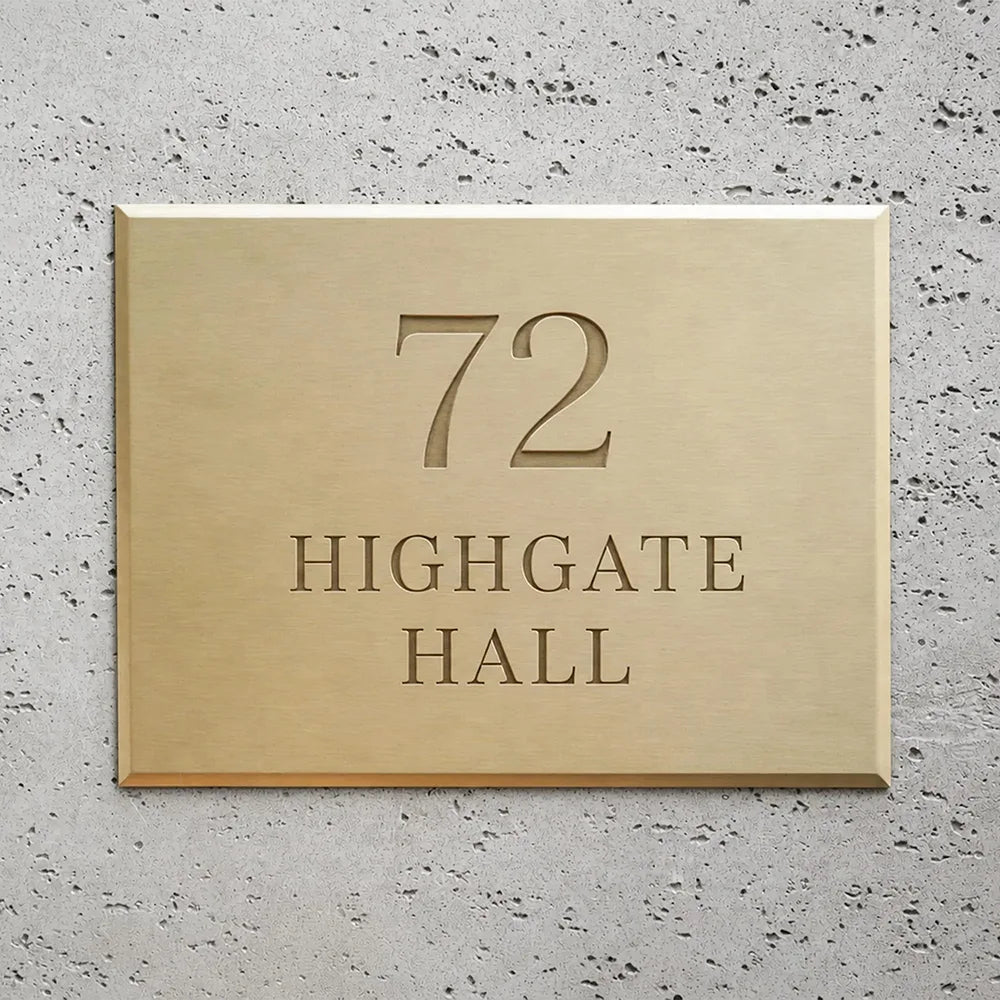Custom Solid Brass Plaque