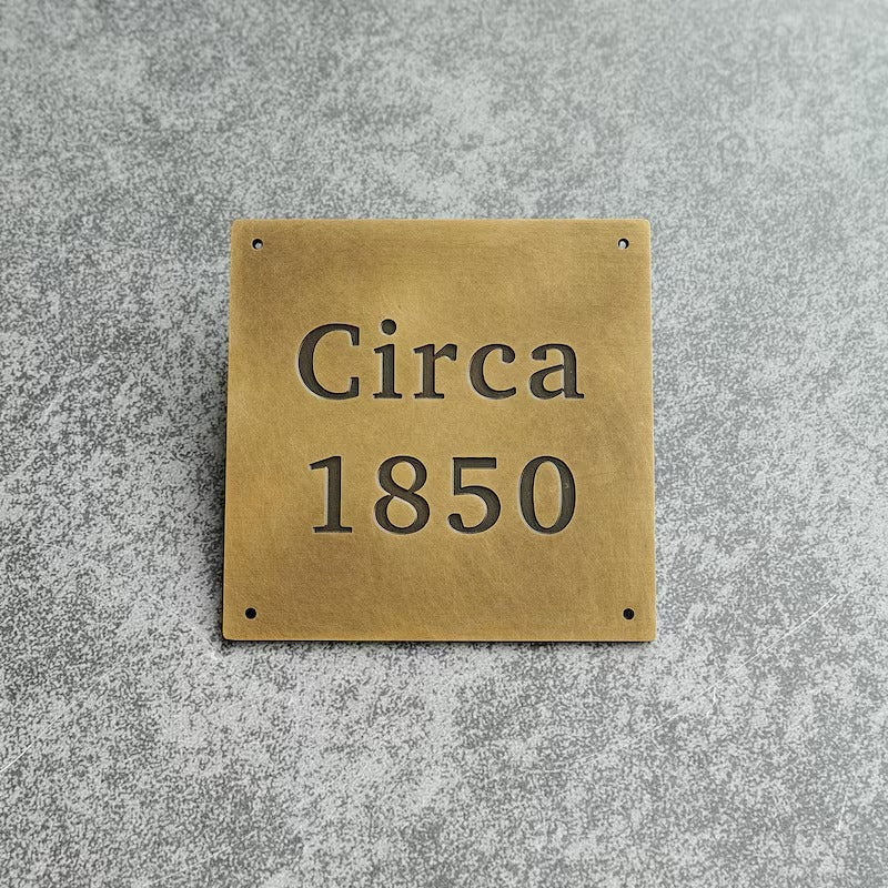 Custom Solid Brass Plaque