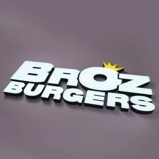 Trimless Face Lit Channel Letters are ideal for modern storefronts, retail shops, restaurants, cafés, salons, boutiques, hotels, offices, shopping centers, showrooms, gyms, clinics.