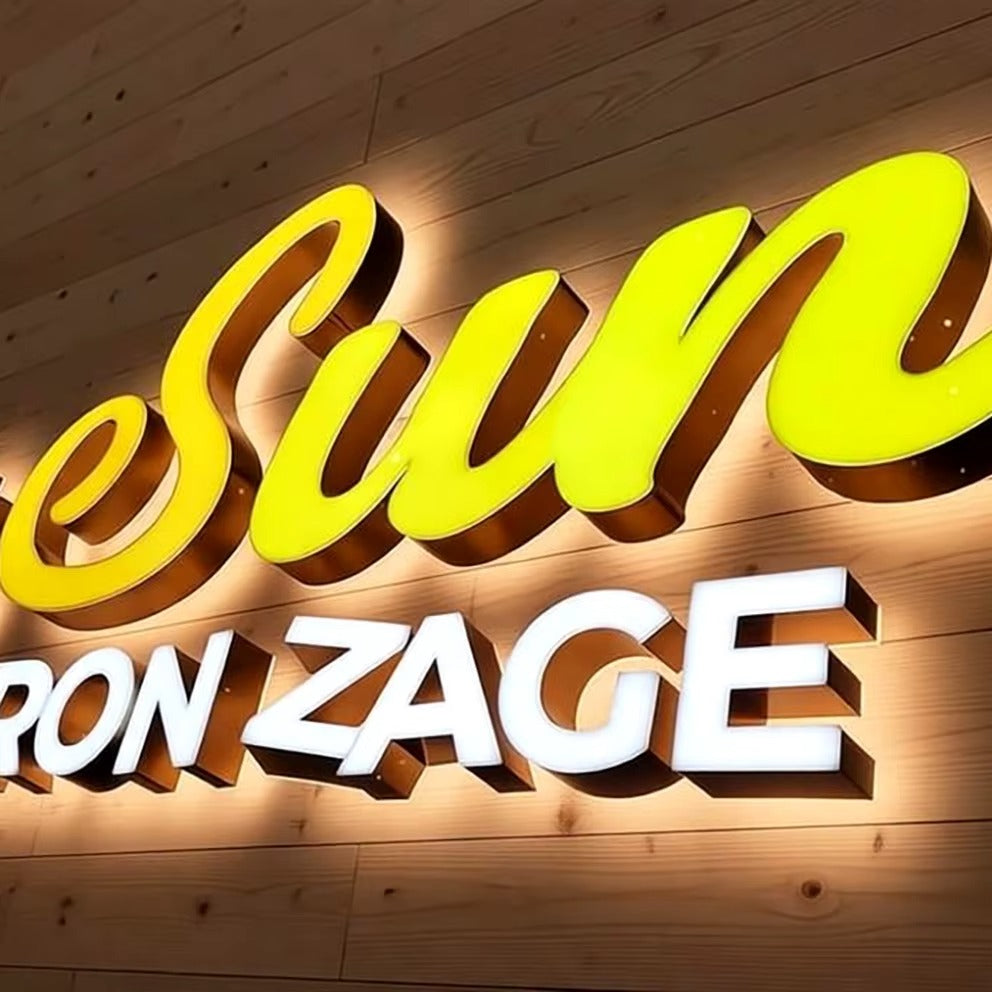 Trimless Face & Backlit Channel Letter Signs are ideal signage solutions for ,shopping malls, restaurants, cafés, salons, hotels, offices,  barsand high-end commercial buildings.