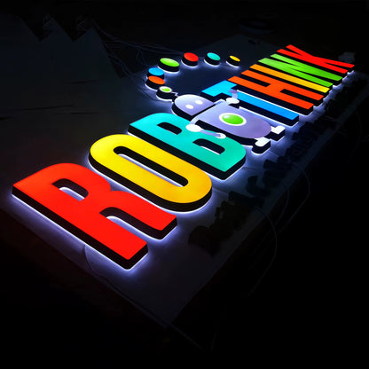 Acrylic Mini Channel Letters sign – Custom LED Illuminated Sign for Storefronts, Retail Shops, Salons & Indoor Business Branding