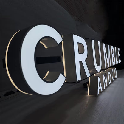 Face & Backlit Channel Letter Sign with Stainless Steel Trim is ideal for storefronts, retail shops, restaurants, cafés, salons, boutiques, hotels, offices,  showrooms, gyms,and commercial buildings.